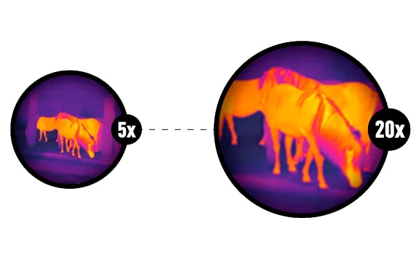 Увеличение 5x - 20x